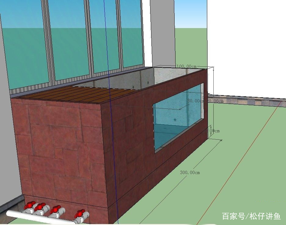一组小号鱼池的设计图，简单实用，可以参考！