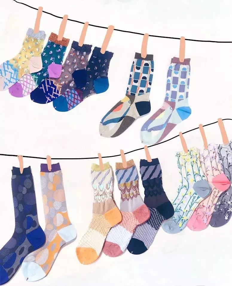 优雅气质花纹蕾丝船袜 (亚洲民族复古风短棉袜)