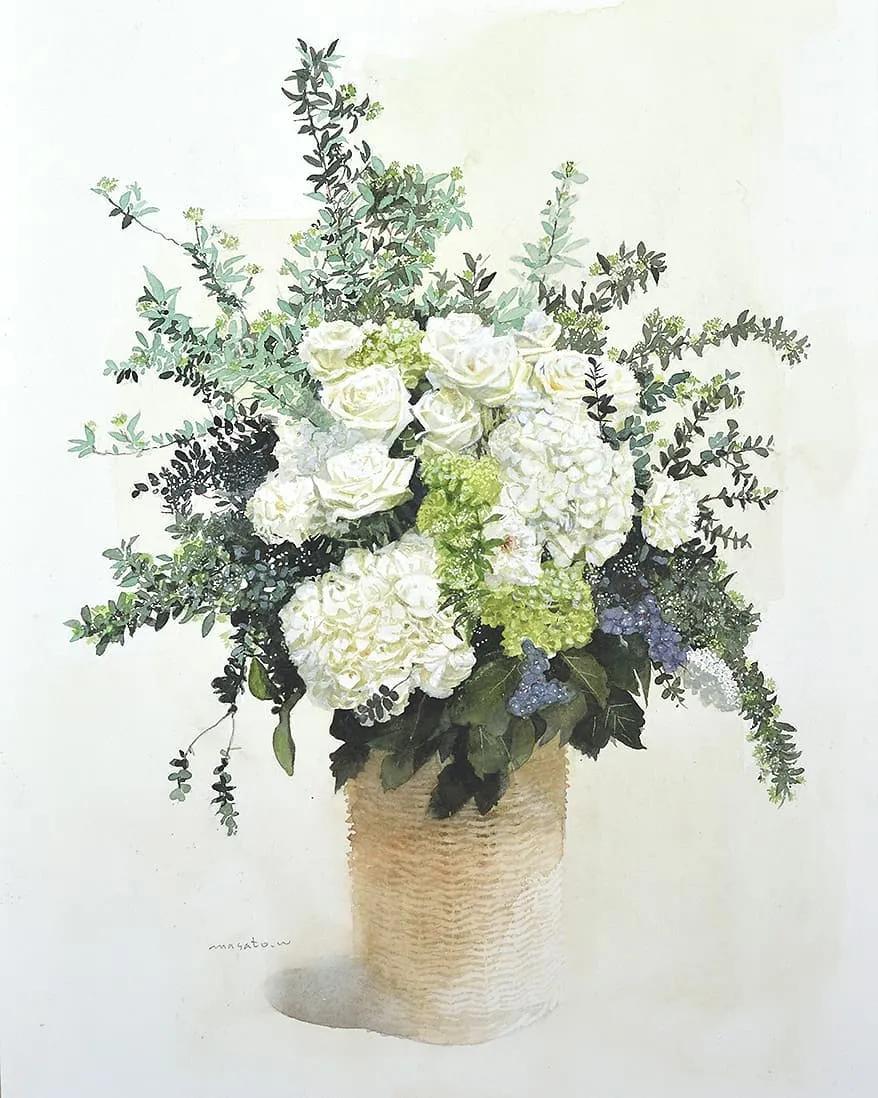 水彩大师笔下的花卉,简单唯美的水彩花卉