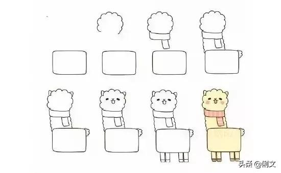 简笔画小动物100种可爱幼儿园,6-12岁儿童绘画简笔画小动物