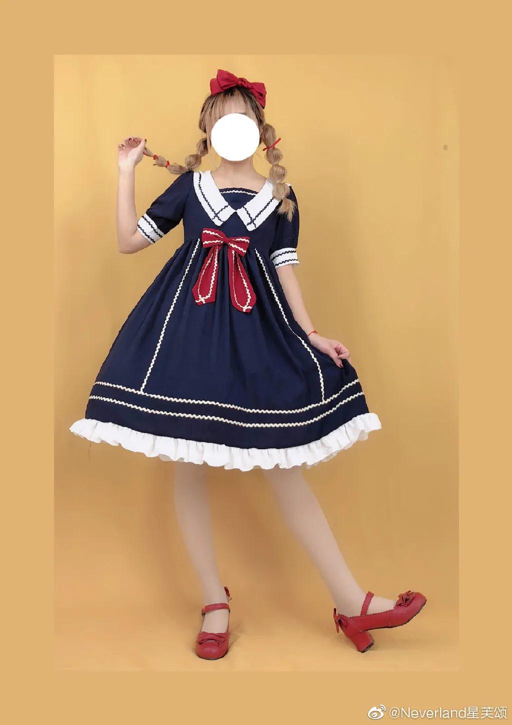海军风lolita正版,lolita海军风穿搭