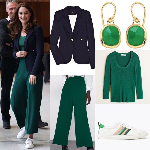 凯特王妃得体大方的穿着,凯特王妃换上西装时尚高级显腿长
