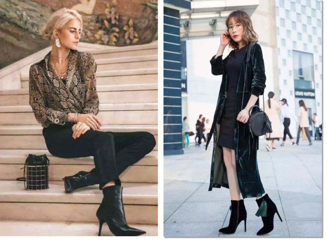 搭靴子穿的裙子秋冬款,裙子靴子秋冬搭配图
