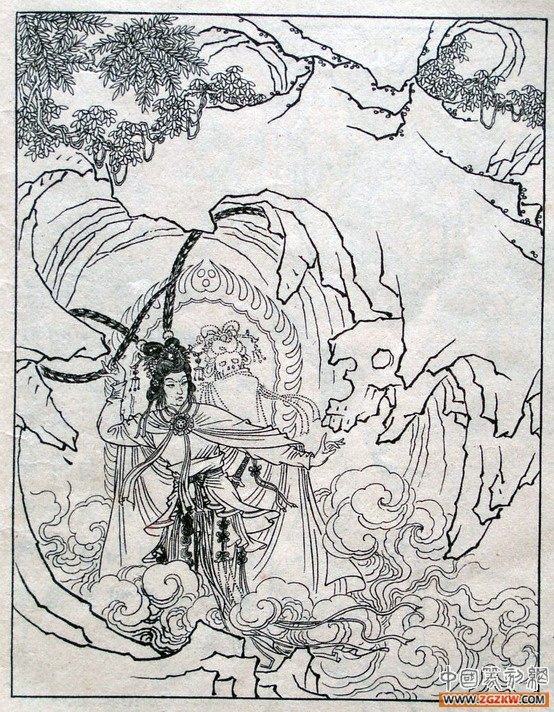 《西游记》之三打白骨精背景图,西游记三打白骨精文字版图文