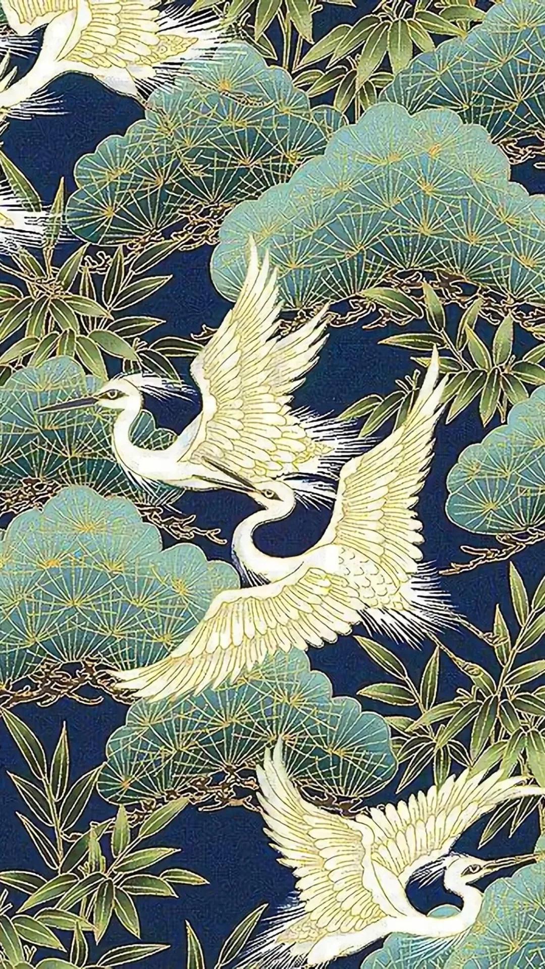 中国元素中国风壁纸横图仙鹤,超高清古风仙鹤壁纸