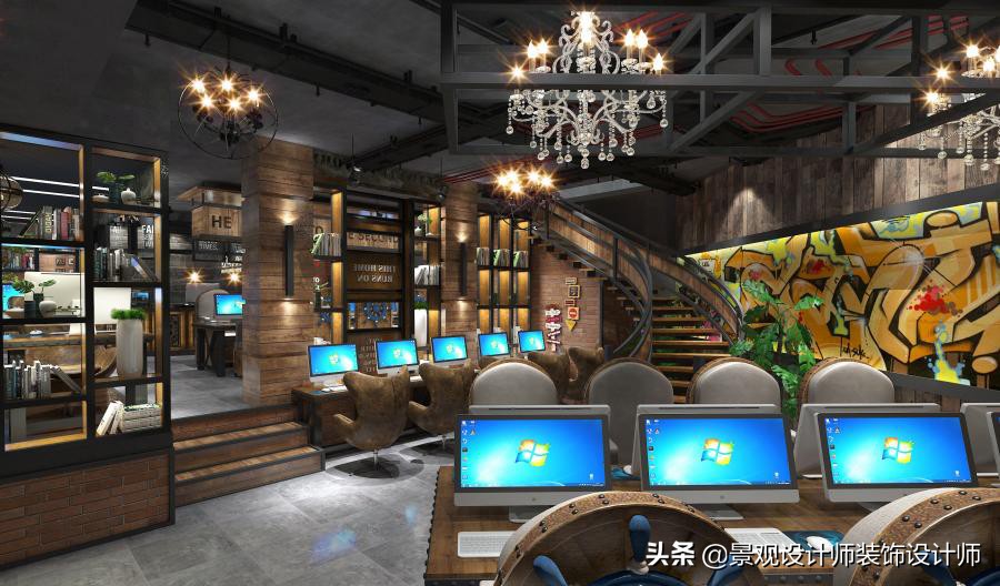 网咖设计效果图,网咖设计图哪找