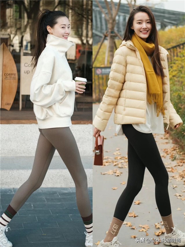 超好看的显瘦休闲裤,街拍流行阔脚裤