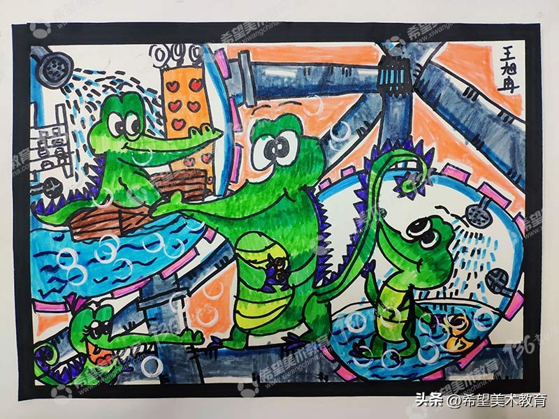 儿童美术海绵棒创意画,创意儿童美术如何备课