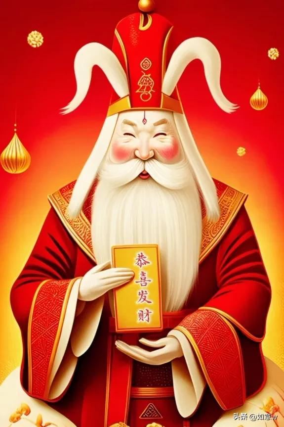 2023财神爷壁纸高清图文,2023年财神爷手机壁纸暴富图文