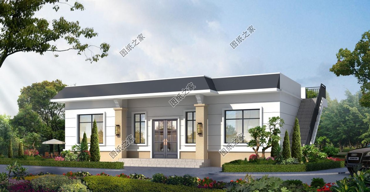 最实用最耐看的一层小别墅,北方农村轻钢一层别墅