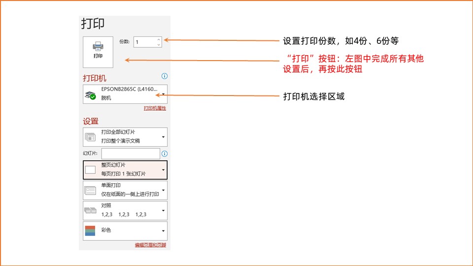 powerpoint打印预览在哪里,powerpoint软件打印功能描述如下