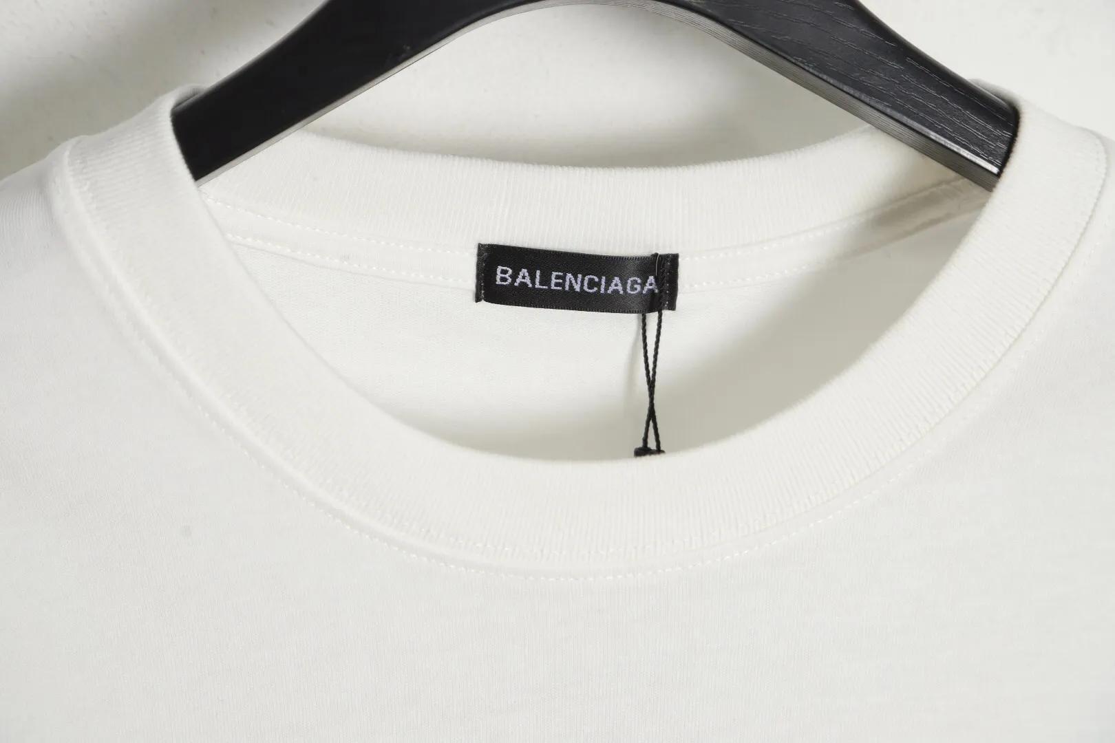 balenciaga巴黎世家孔雀蓝t恤,balenciaga巴黎世家翠绿破洞短袖tee