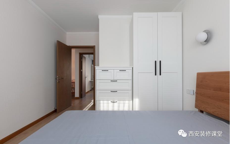 三室二厅简约大白墙原木,135平米大白墙原木风