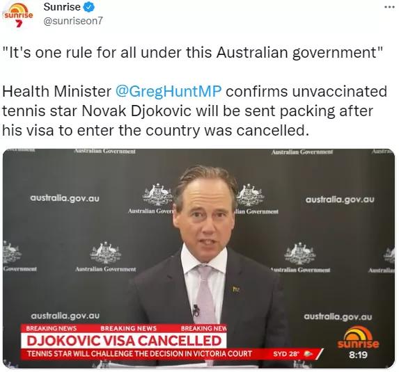 网球名将拒绝接种疫苗，妻子网上还发布假消息，网友：就这水平？