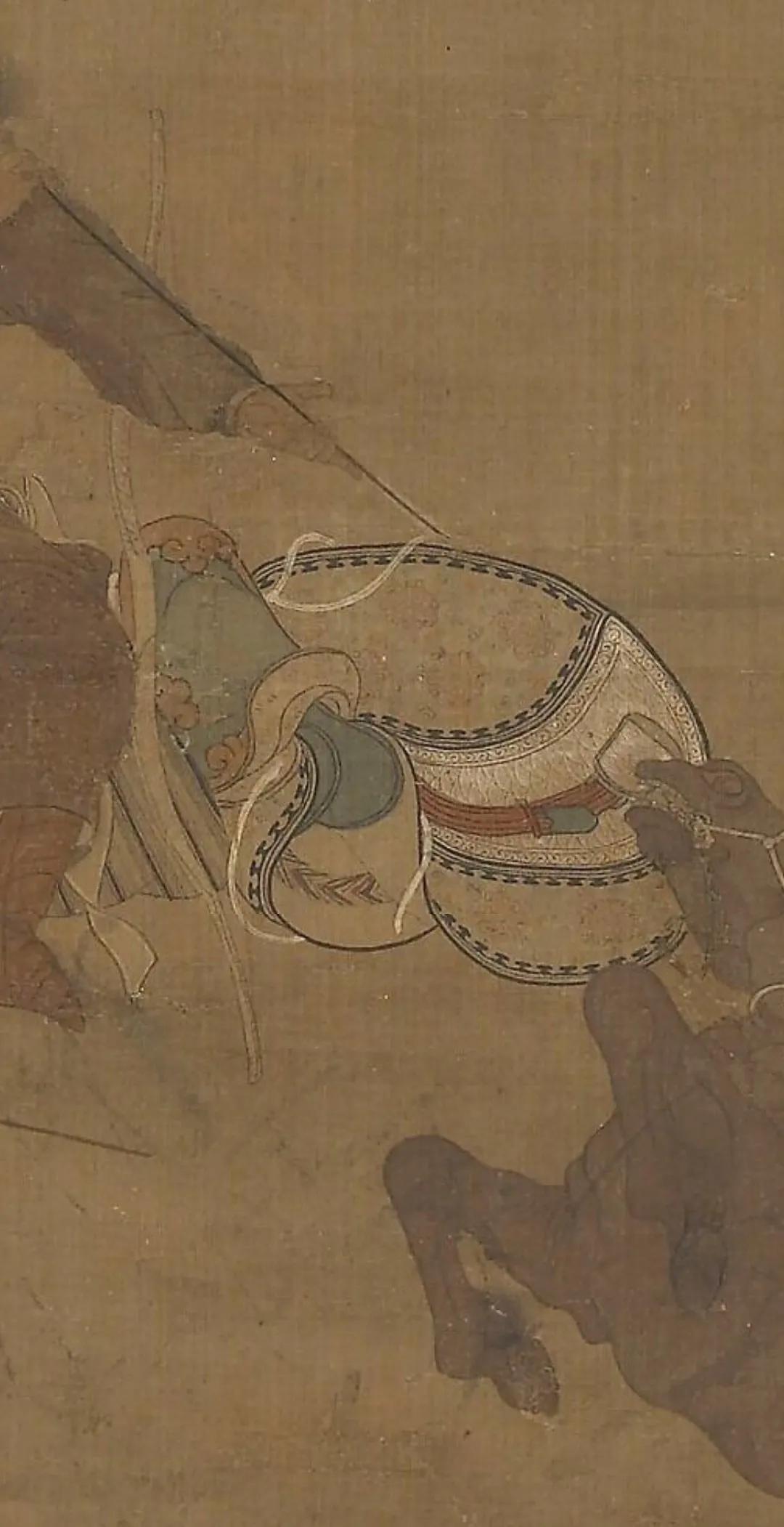 张齐翰·秉烛夜游图丨张戡·解鞍调箭图丨