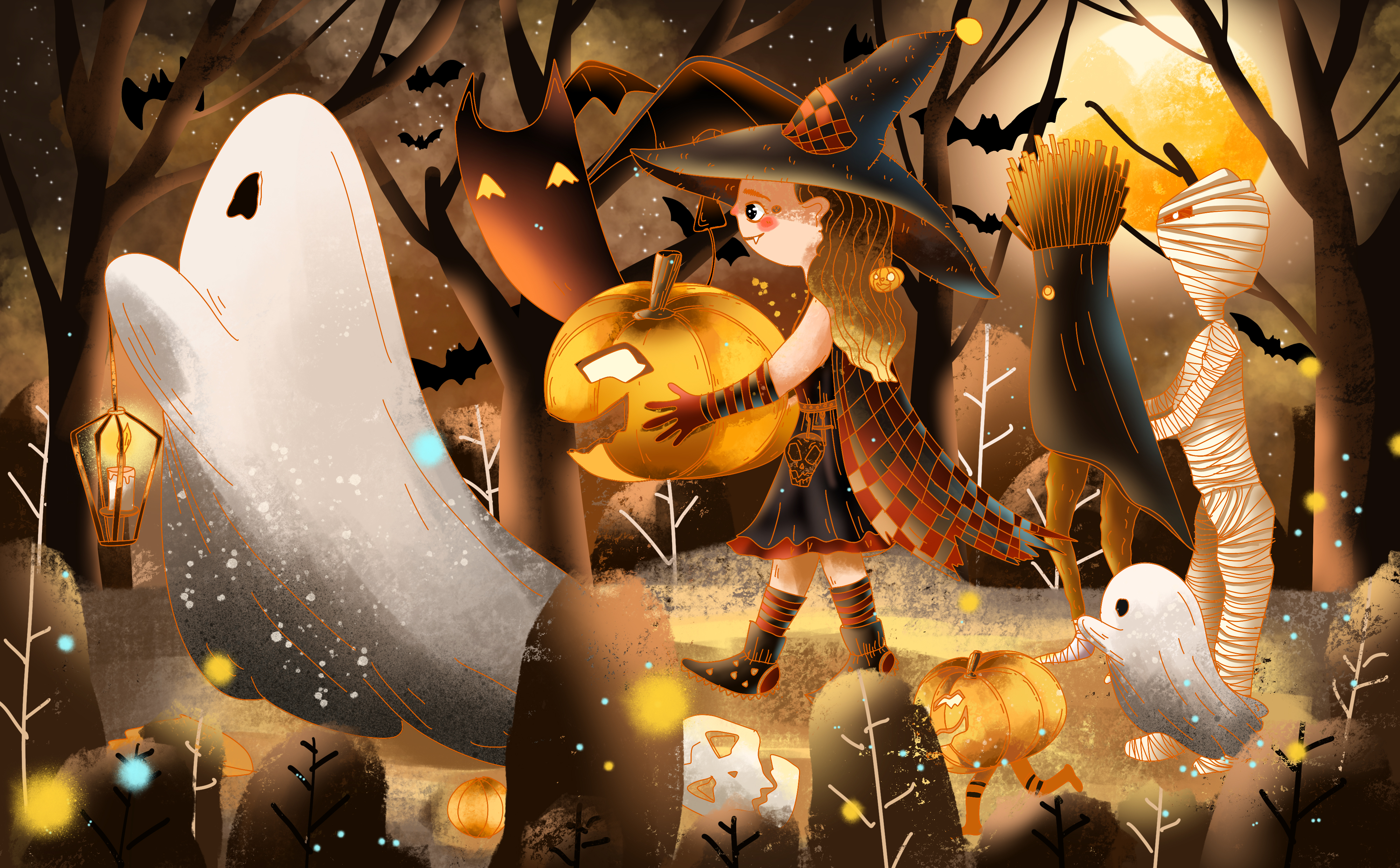 万圣节文案小机灵鬼,万圣节文案朋友圈简短情侣