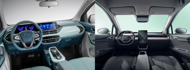 哪吒v和长安奔奔estar空间对比,长安奔奔e-star和哪吒哪个好