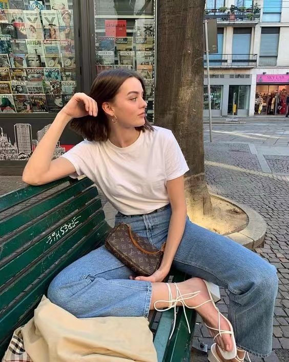 白衬衫牛仔裤永不过时的经典穿搭,fashion2牛仔裤