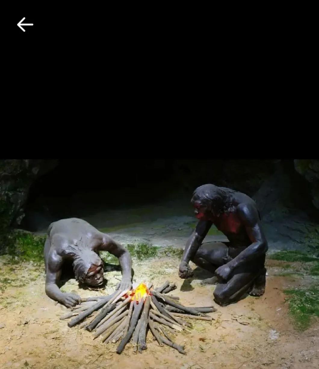 原始人钻木取火的真实影像,原始人钻木取火怎么画