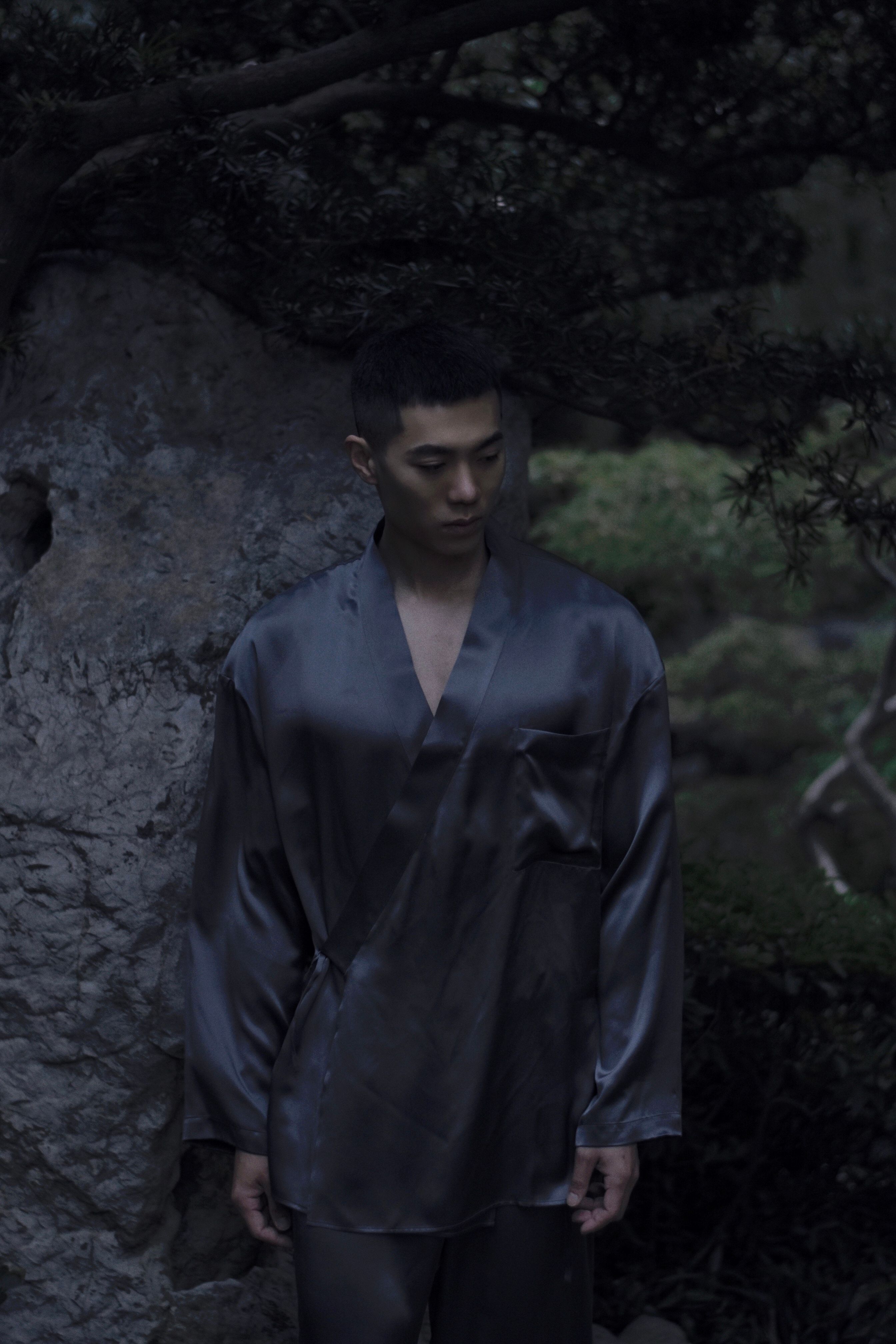 中长款中式汉服绑带睡衣,改良汉服睡衣