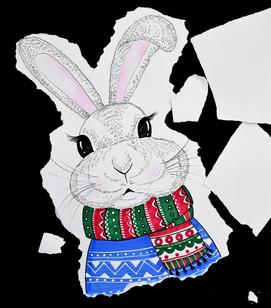 小兔子怎么画简单又可爱儿童画,兔年可爱儿童画小兔子提灯笼