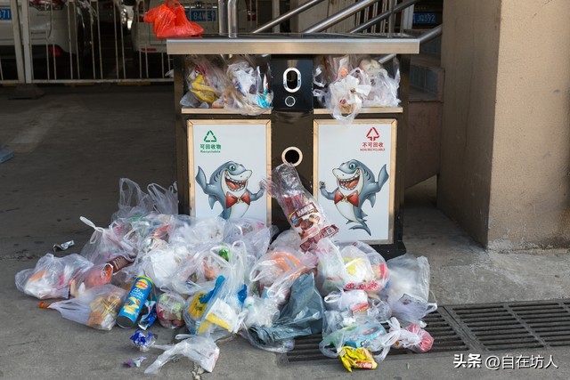 垃圾桶里装的不是垃圾，而是学生的外卖