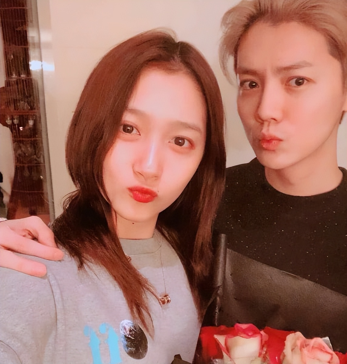 鹿晗郭麒麟看球,鹿晗与郭麒麟看球