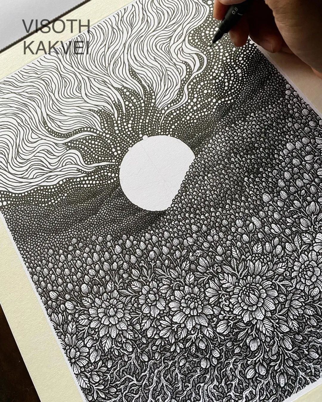 简单治愈强迫症画,让密集恐惧症非常难受的画