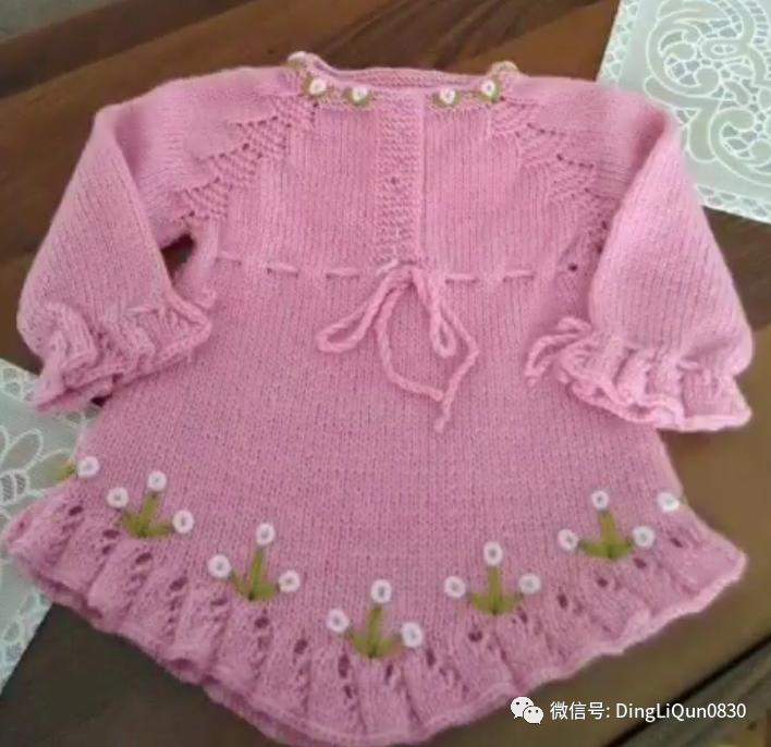 最新款女童开衫毛衣编织图片,针织洋气儿童毛衣
