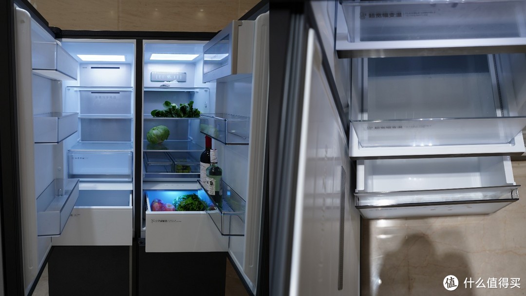 宽幅变温十字门冰箱,家用冰箱三档变温与三循环制冷