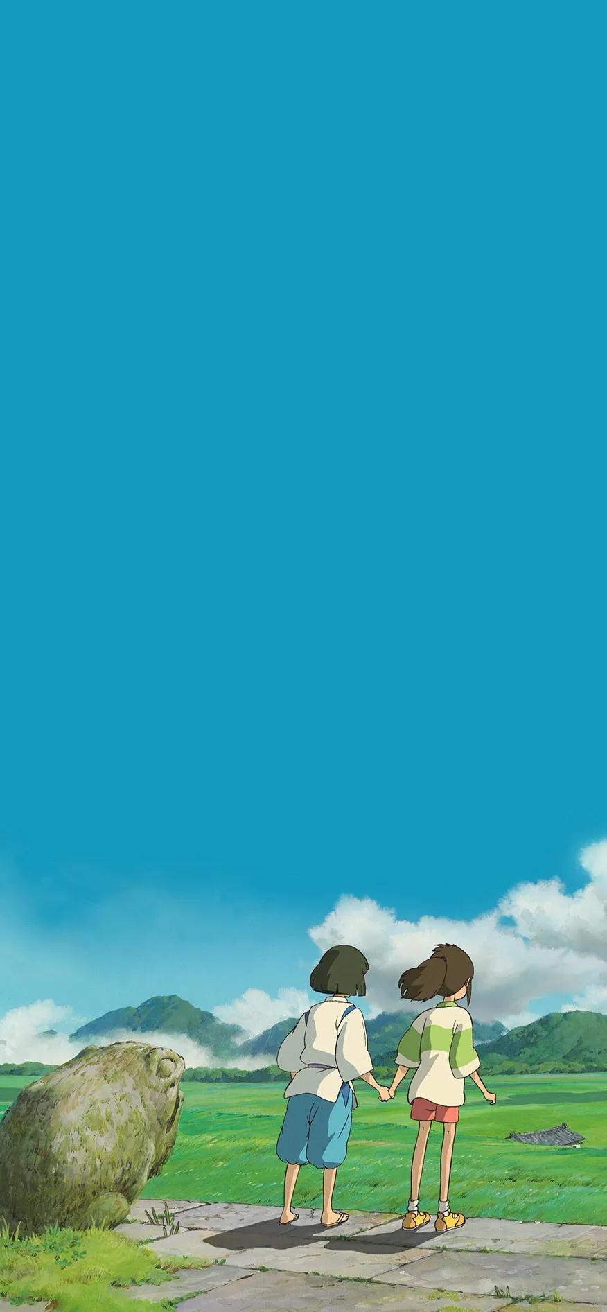 千与千寻壁纸超清全面屏,千与千寻双屏电脑桌面壁纸