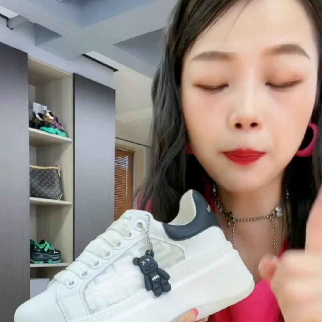 小白鞋厚底松糕底春夏款,夏季新款透气小白鞋厚底松糕鞋