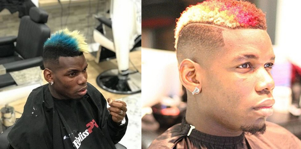 足球姆巴佩绿色头发,博格巴c罗