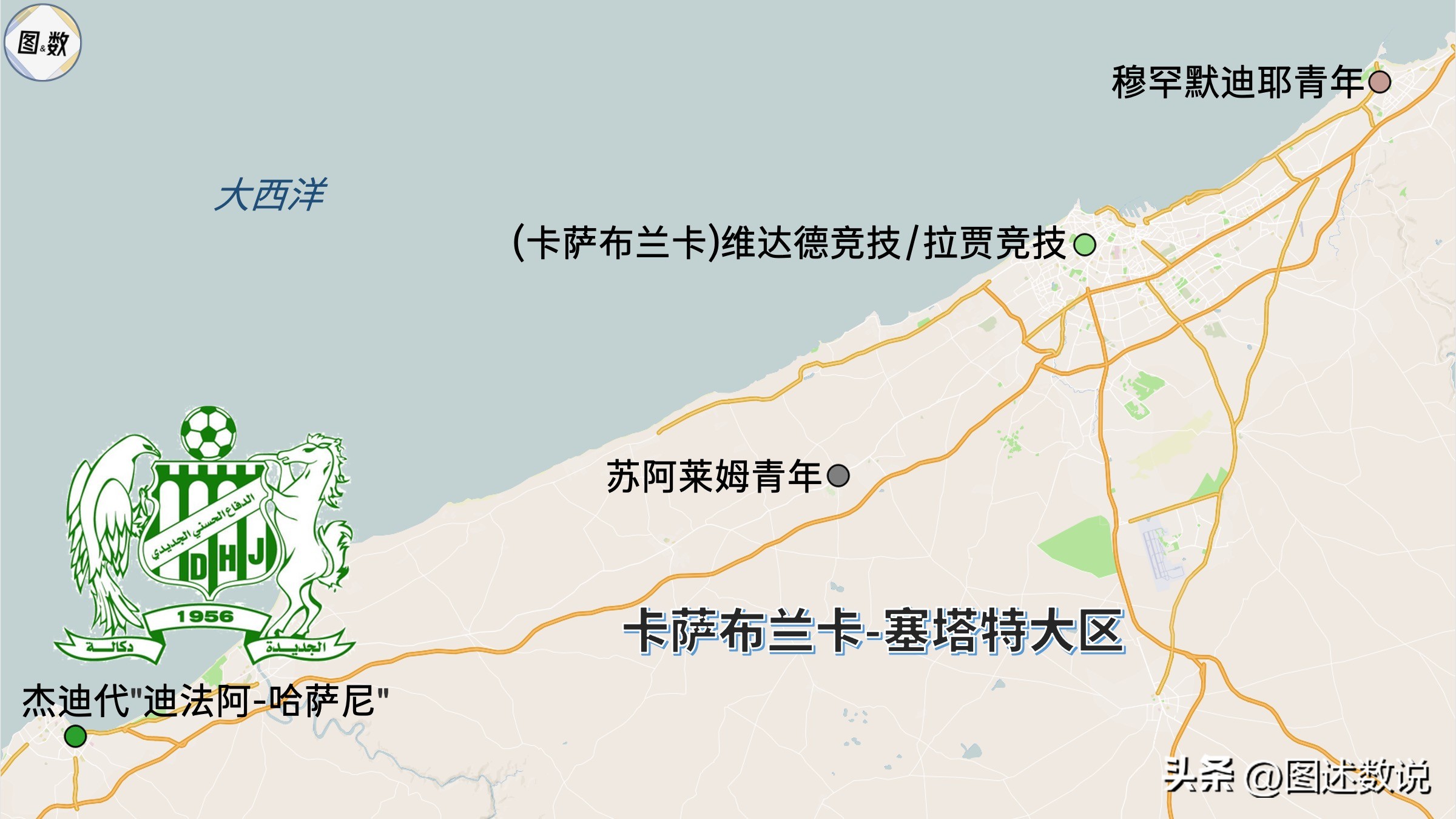 摩洛哥足球,摩洛哥足球地理