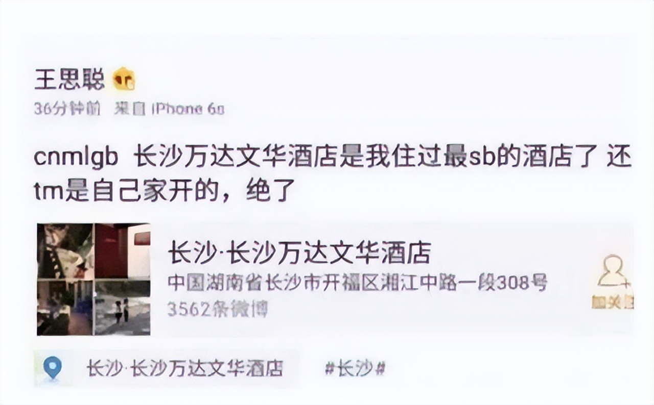 王思聪谈酒店事件,王思聪点评过网红