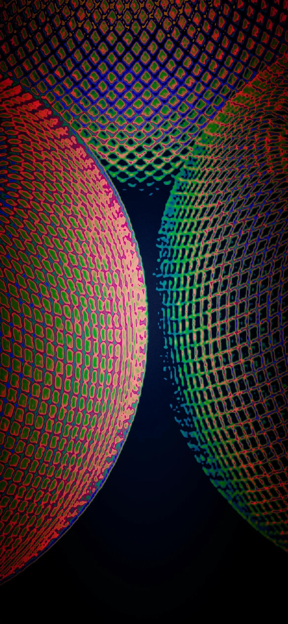 精美彩色上蓝下红壁纸,手机壁纸彩色粉末