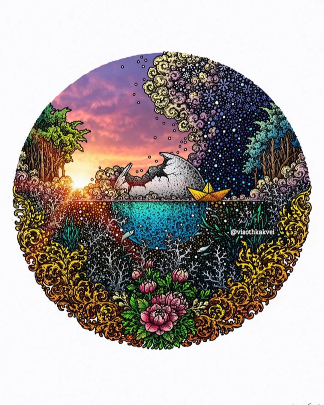 治愈强迫症的画,看了让人强迫症发作的画