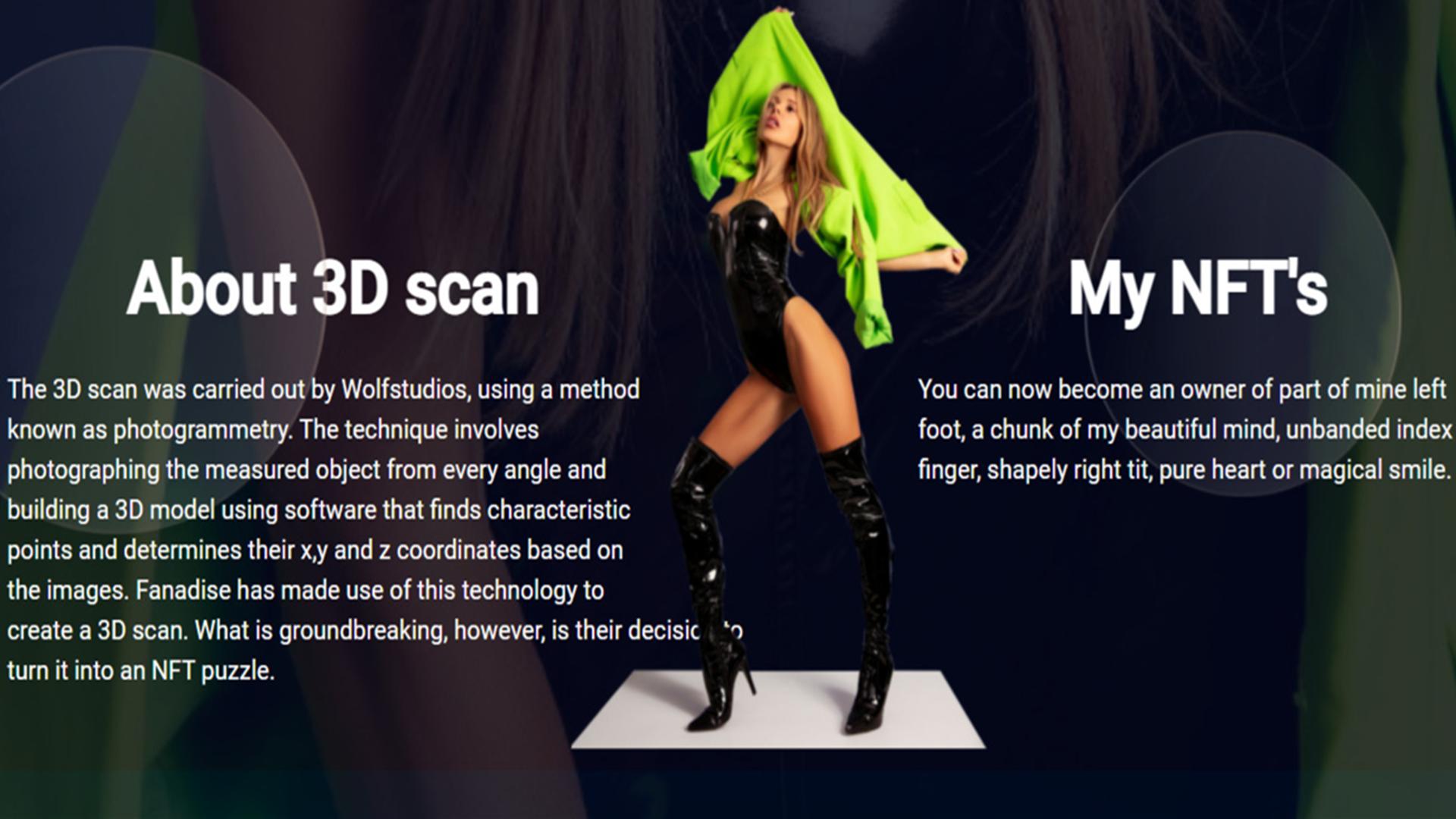 波兰流行女歌手，将身体3D扫描制成NFT数字，公开拍卖：最高64万