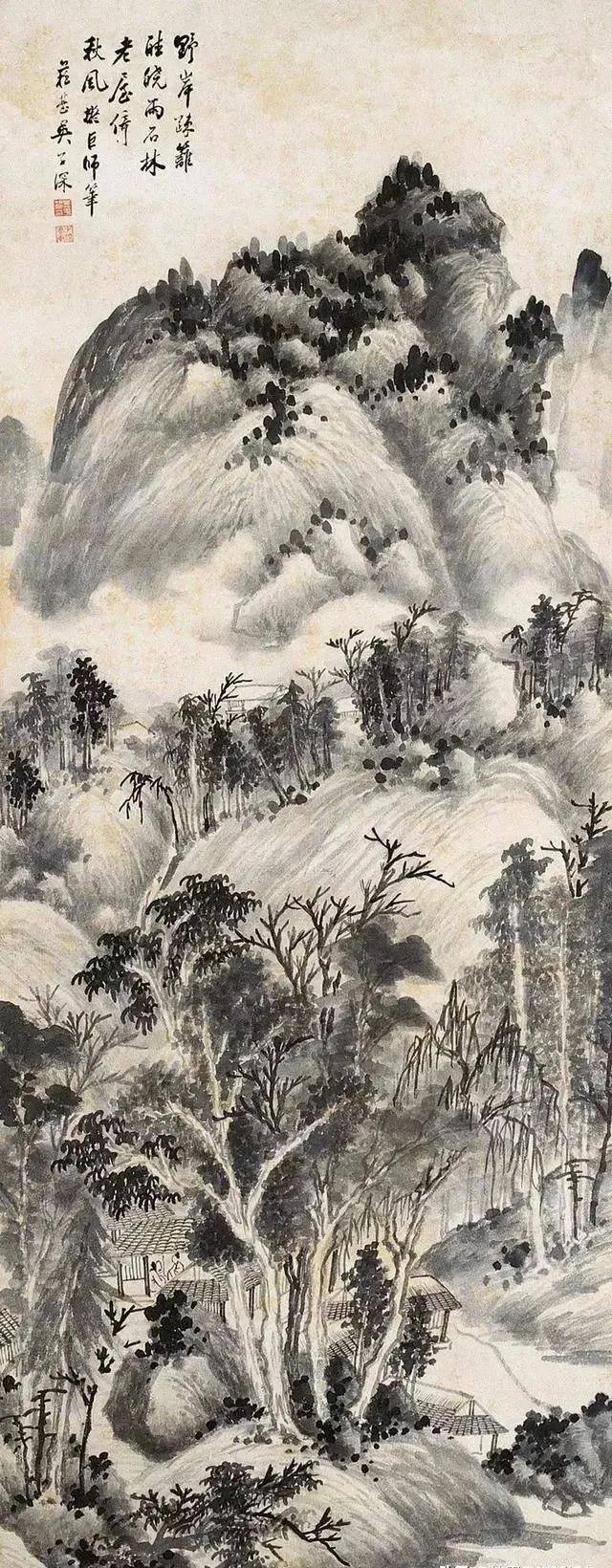 国画山水画中的四季的景色,35幅绝美山水图这才是国画的灵魂