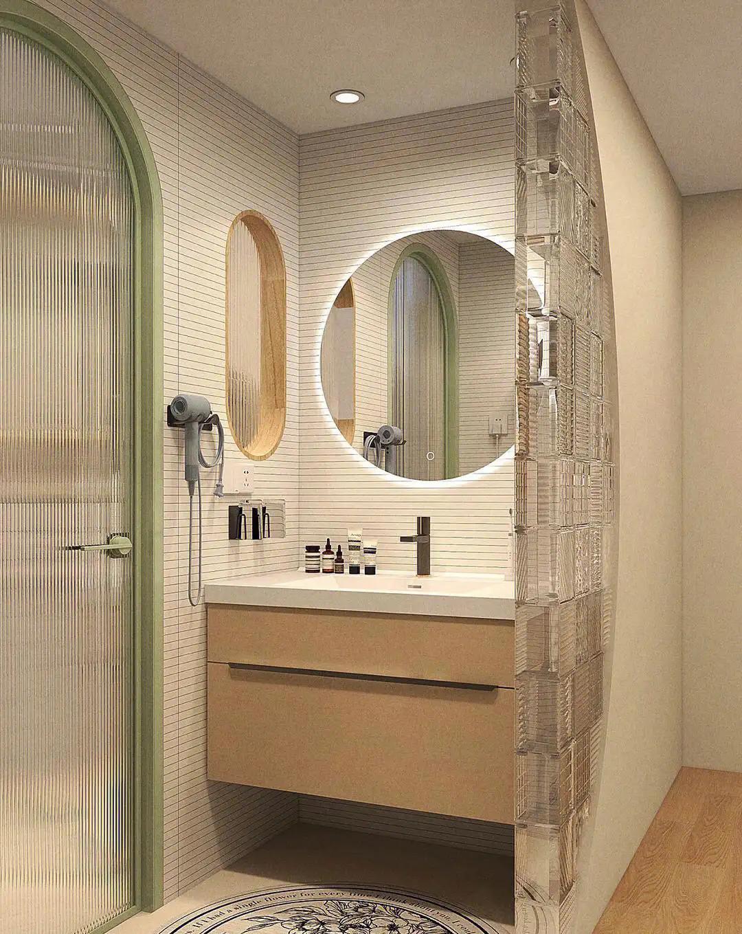 卫生间3色效果图,30款卫生间干区效果图