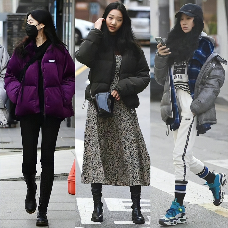 韩国小姐姐冬季最新穿搭街拍,又飒又美的韩国女孩街拍穿搭示范