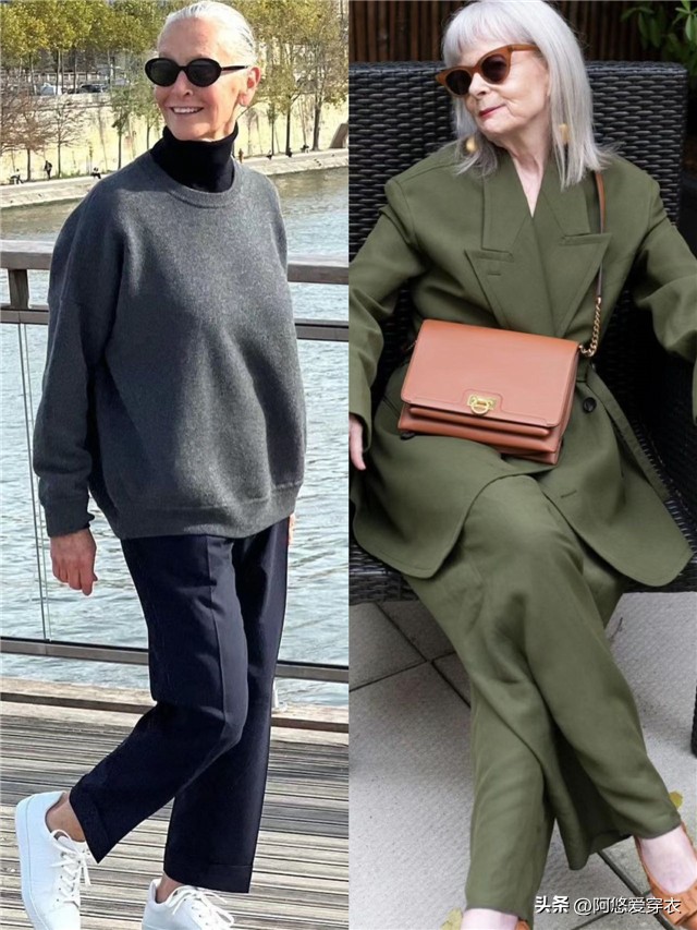 中老年妇女怎样穿衣服有高级感,60后女人不老要穿妈妈装