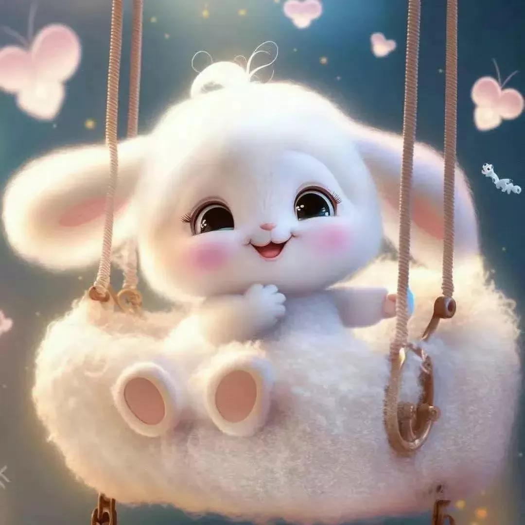 一组开心的萌兔送给大家请欣赏