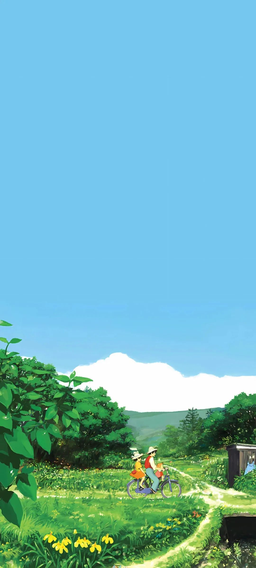 简单好看的水彩笔壁纸,好看清新的蓝色壁纸