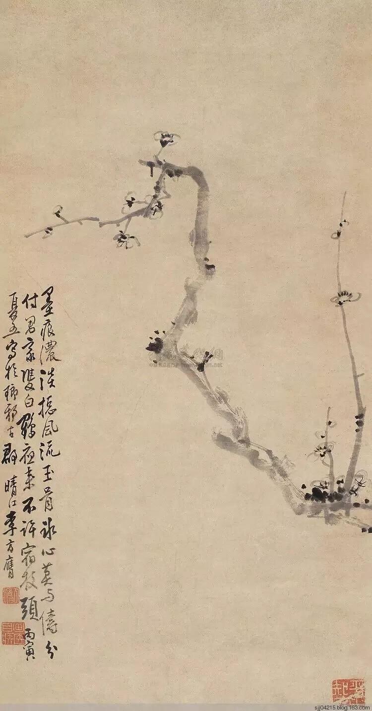 李方膺的国画墨梅图,李方膺画风竹作品