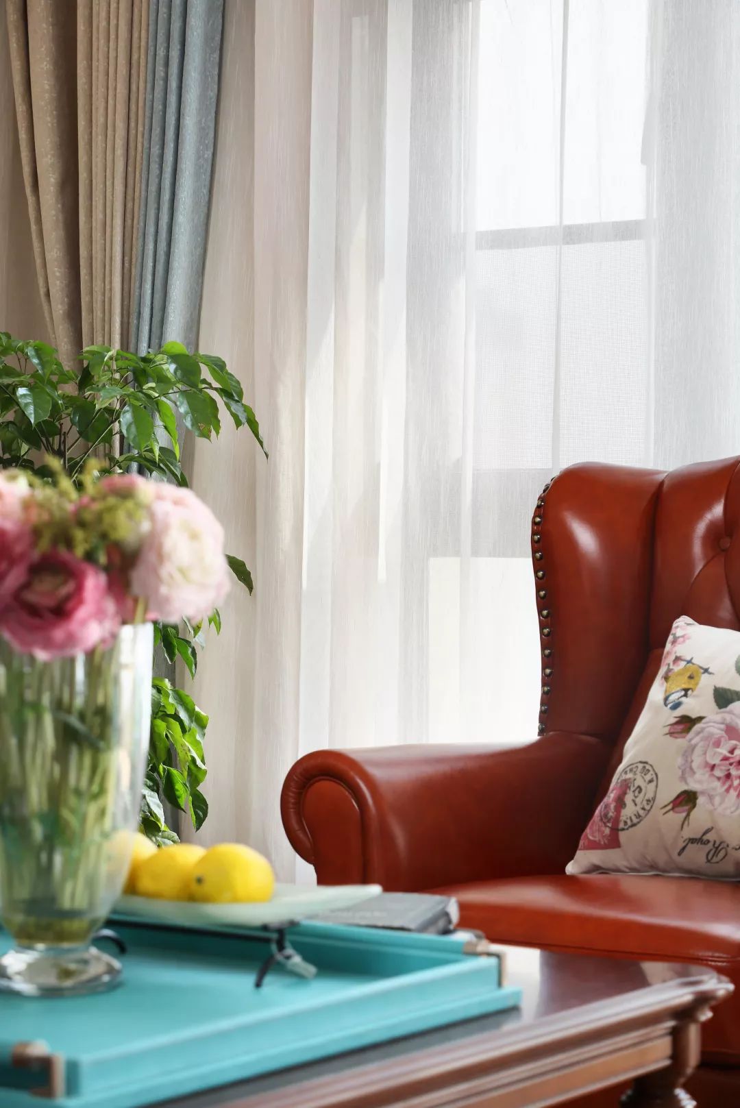 美式复古蓝色装修效果图,极简的美式复古风格