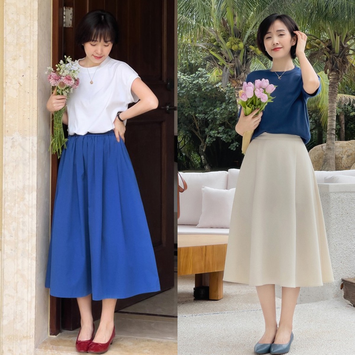 奶奶鞋搭配短款a字裙,奶奶鞋搭配什么裤子好看