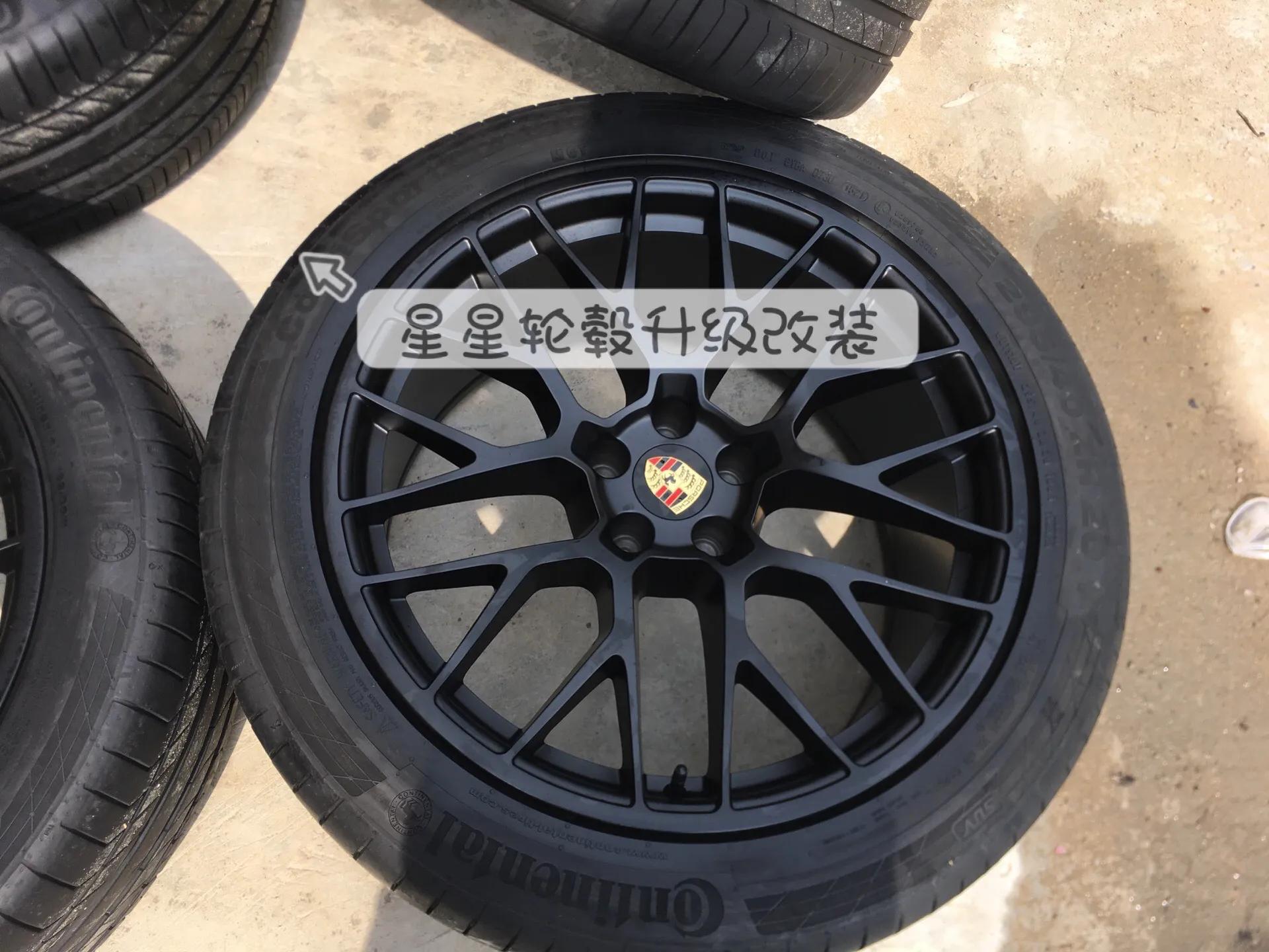 玛卡保时捷轮毂,保时捷玛卡哑光黑轮毂
