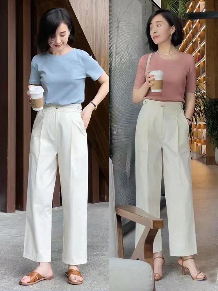 穿半截袖t恤,一字肩短袖针织衫配什么裙子好看