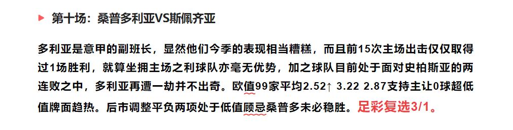 今日足球竞彩推荐:精选胜负彩14场赛事和欧赔分析,310扫盘预测